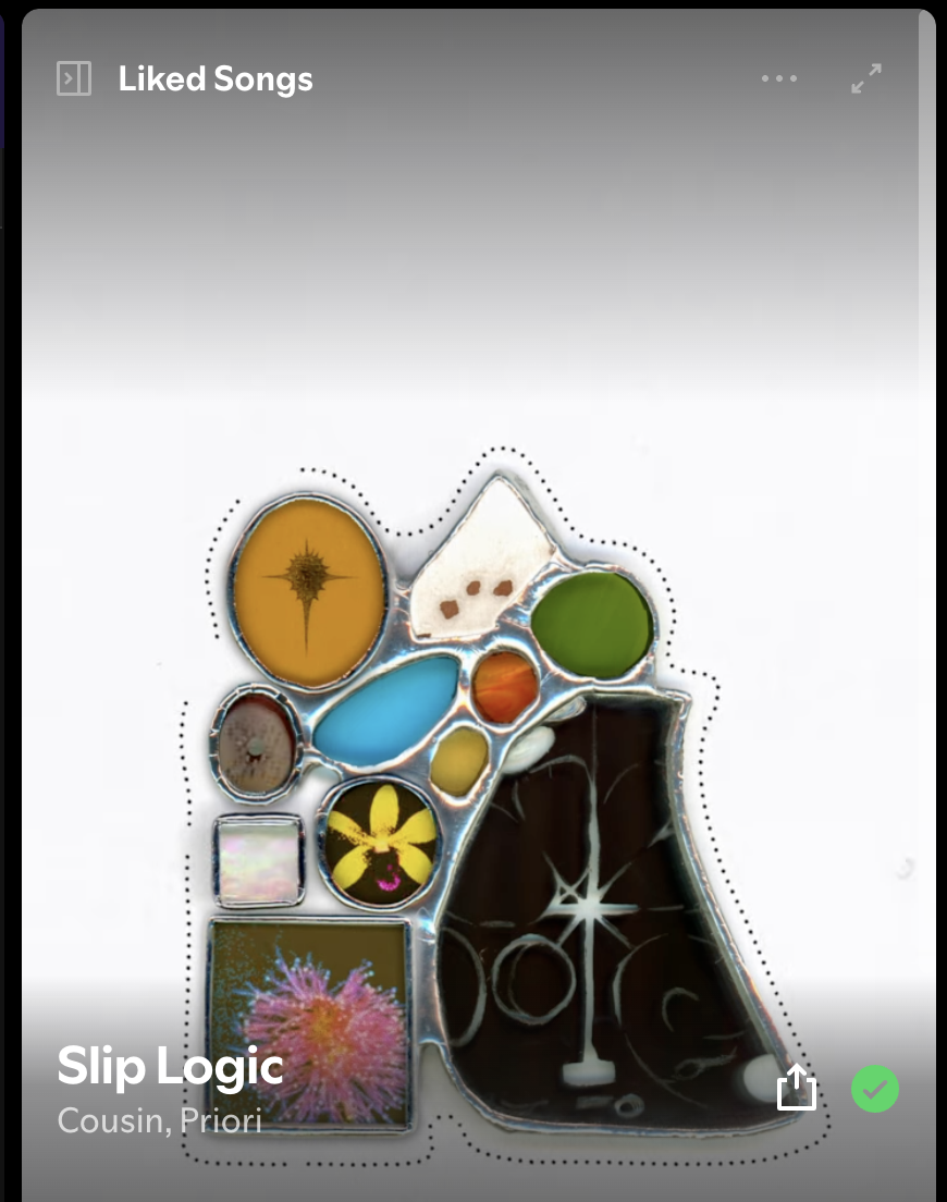 Slip Logic — stained-glass Spotify tile