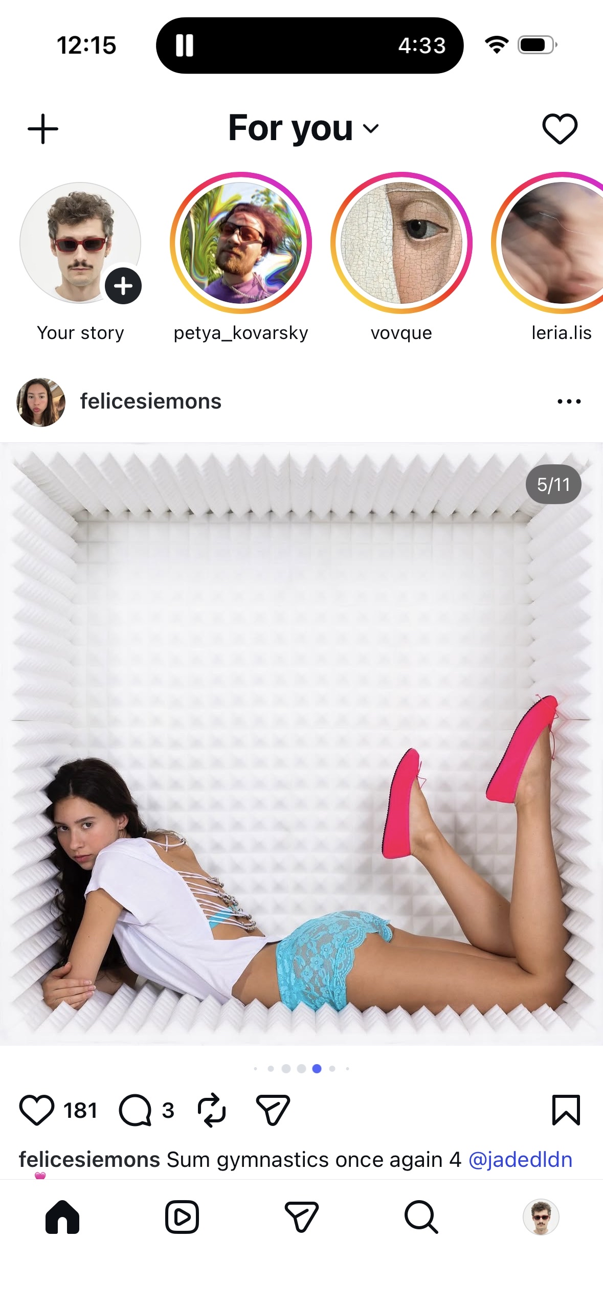 Jaded London acoustic foam fashion box — neon heels