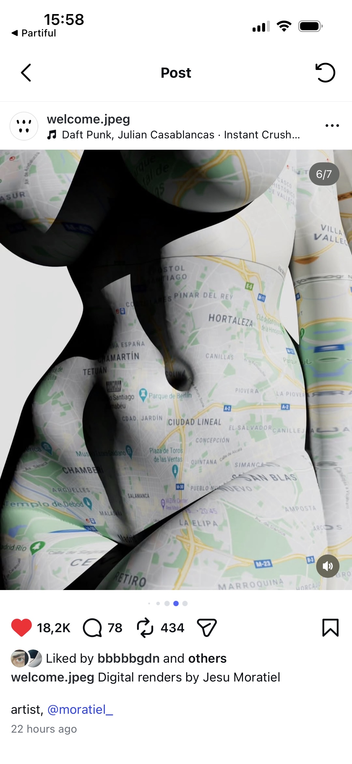 Jesu Moratiel — Madrid map torso sculpture