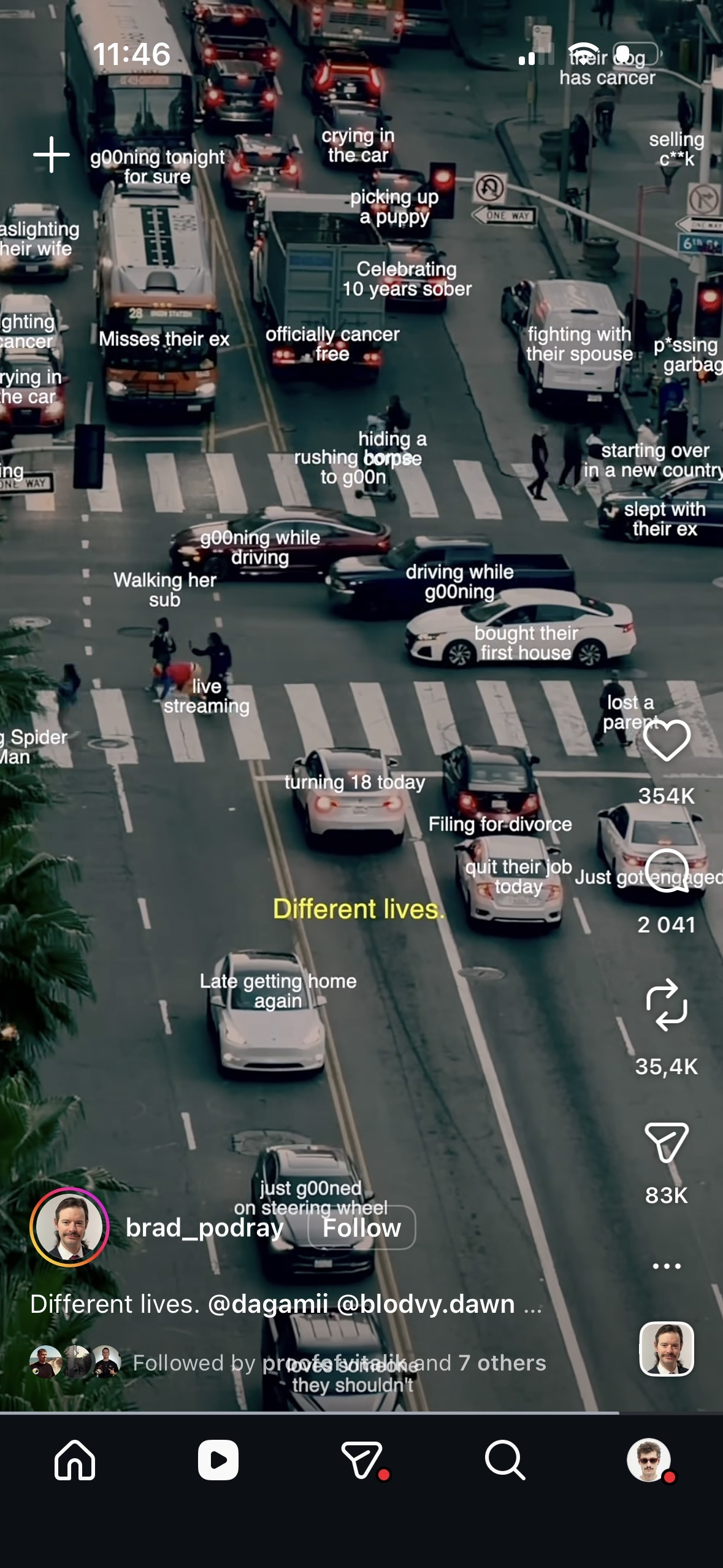 Different lives — urban label overlay Reel