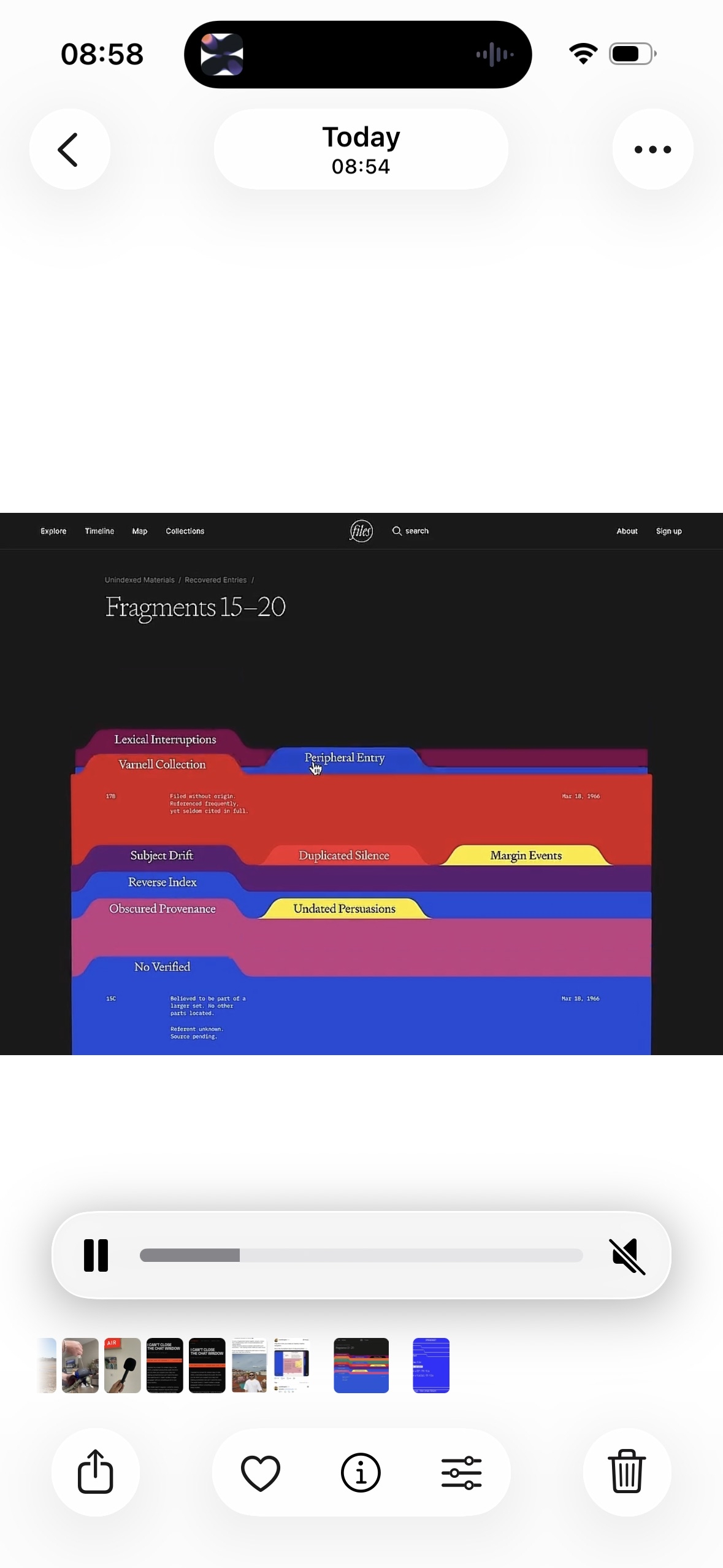 iOS Photos capture of Fragments 15–20 tab map