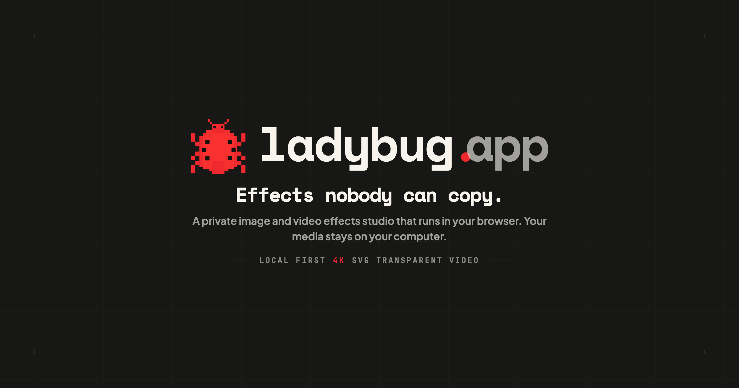 Ladybug — local-first browser effects studio